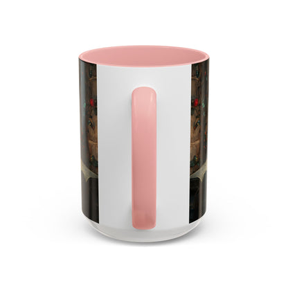 Candlelight Study Mug, Gothic Book and Roses Coffee Cup, Cozy Dark Academia Library Gift, Anniversary, Soft Atmosphere