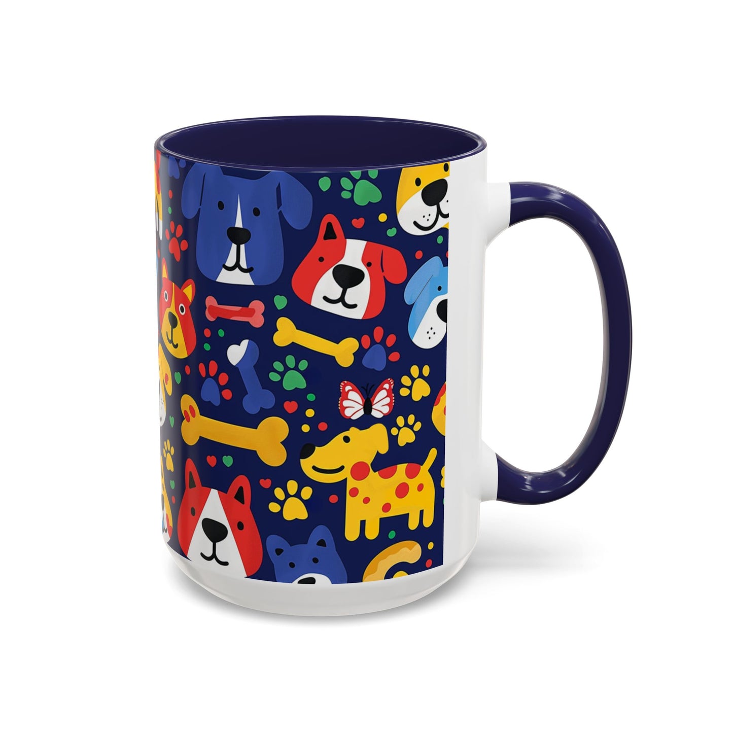 Whimsical Dog-Themed Coffee Mug, Fun Pet Lover Gift, Colorful Animal Cup, Unique Housewarming Present, Dog Owner Accessories