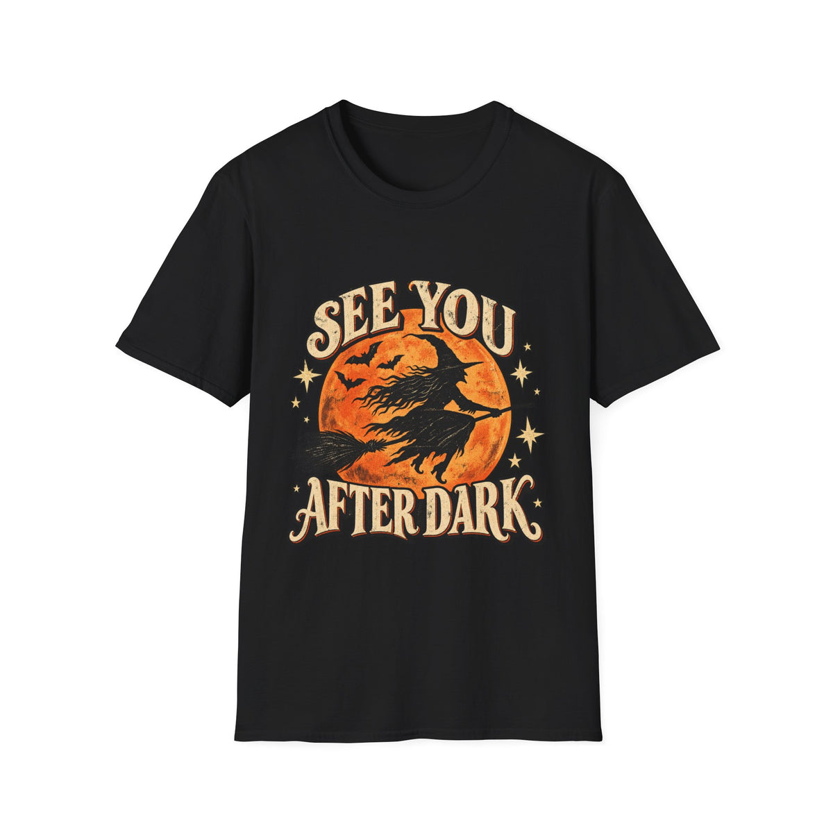 See You After Dark Witch Halloween Shirt, Vintage Halloween T-Shirt, Retro Witch Moon Spooky Season Tee