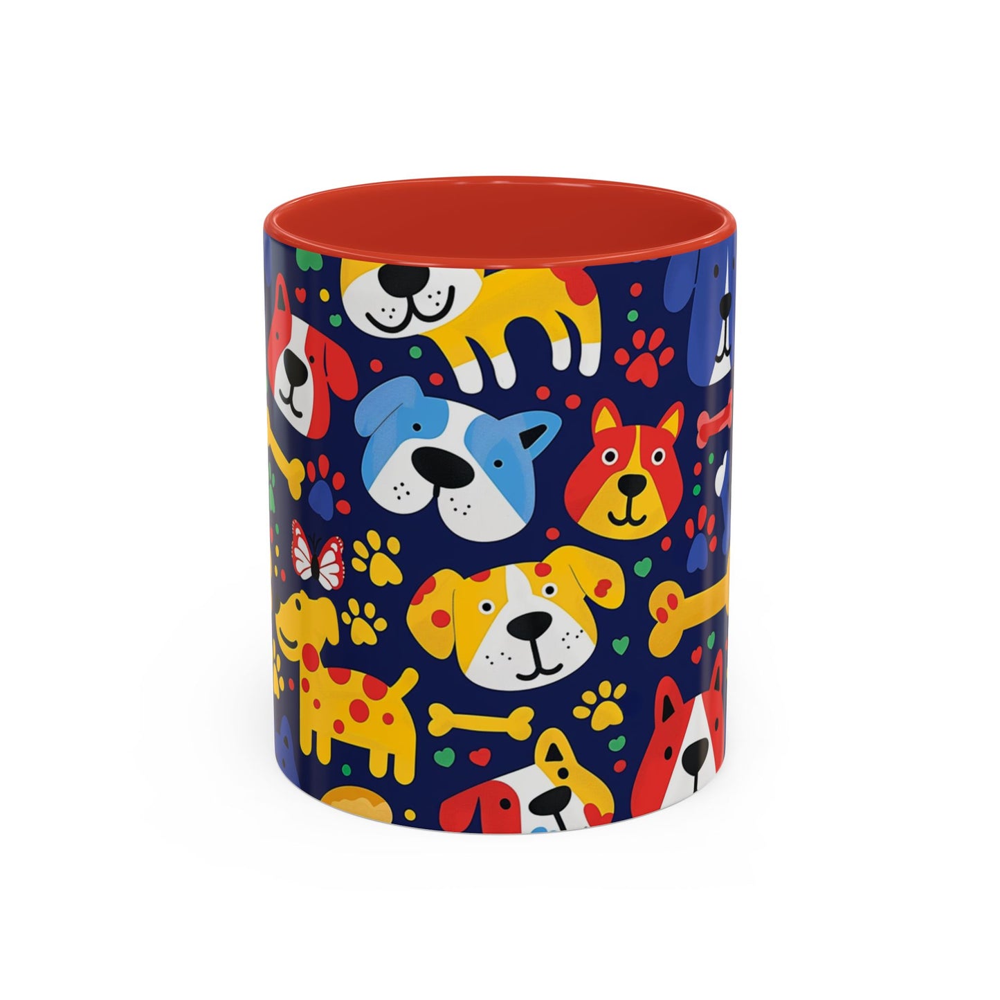 Whimsical Dog-Themed Coffee Mug, Fun Pet Lover Gift, Colorful Animal Cup, Unique Housewarming Present, Dog Owner Accessories