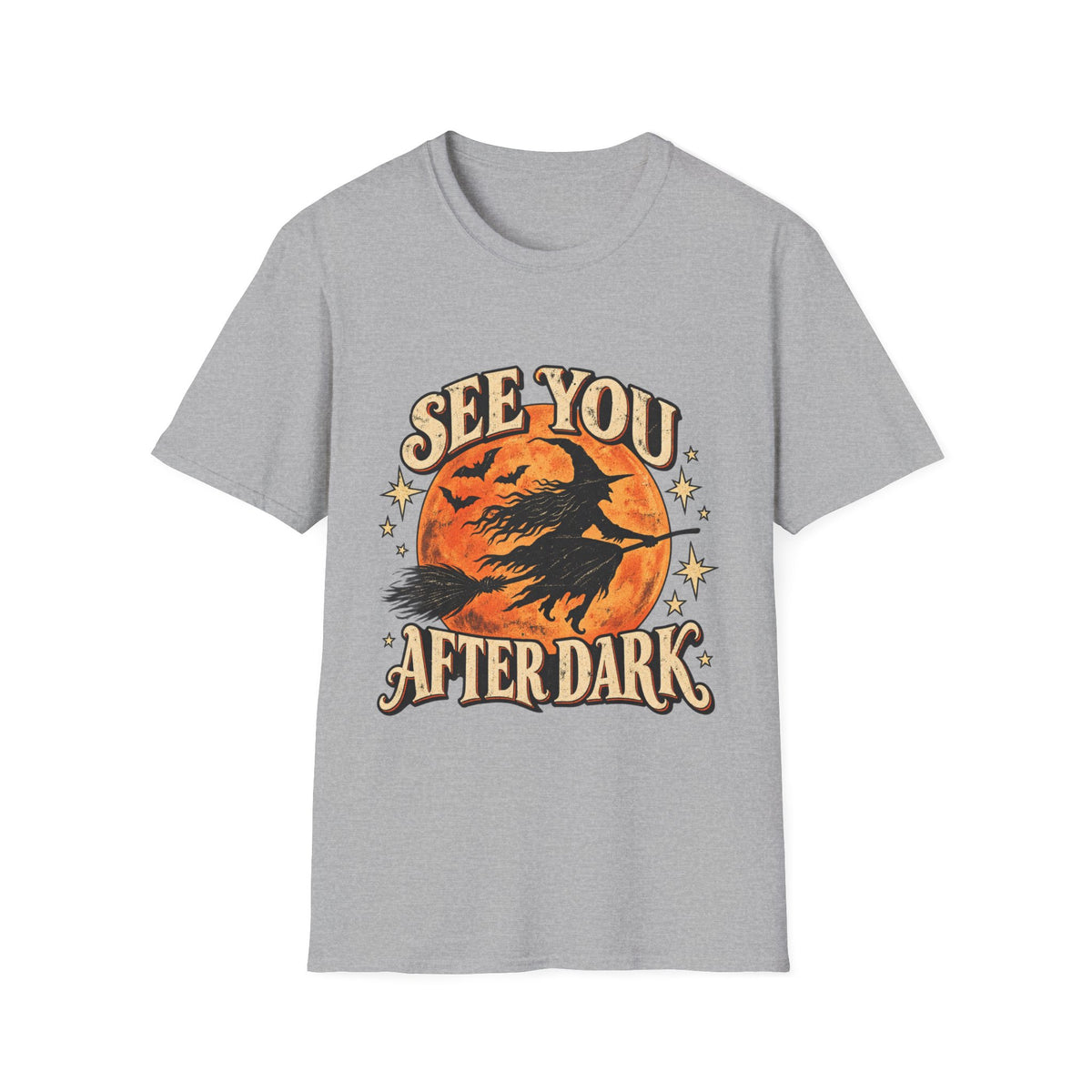 See You After Dark Witch Halloween Shirt, Vintage Halloween T-Shirt, Retro Witch Moon Spooky Season Tee