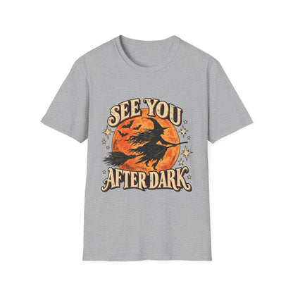 See You After Dark Witch Halloween Shirt, Vintage Halloween T-Shirt, Retro Witch Moon Spooky Season Tee
