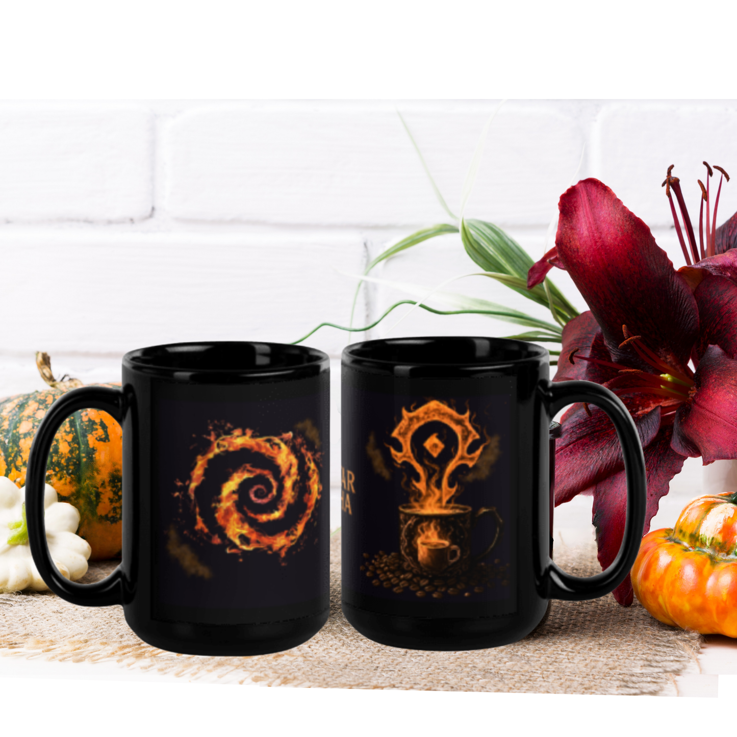 Lok’tar Mocha Mug – Horde Coffee Cup, Fiery Gaming Art, Coffee Gift, Gamer Café Mug, Geeky Mocha Lover Gift