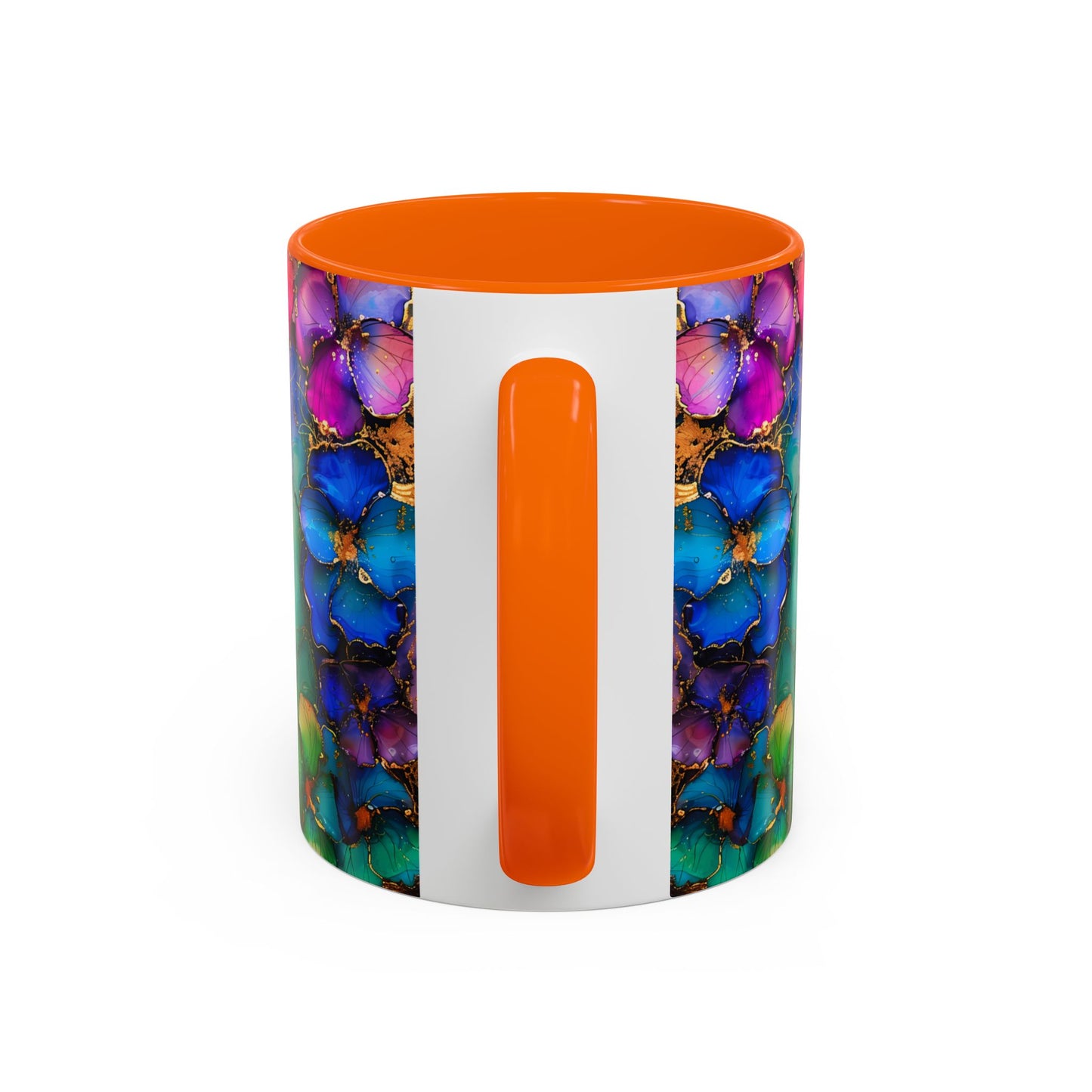 Vibrant Geode Heart Mug, Alcohol Ink Abstract Rainbow Coffee Cup, Colorful Crystal Art Design, Positive Energy Gift, Artistic Boho Mug