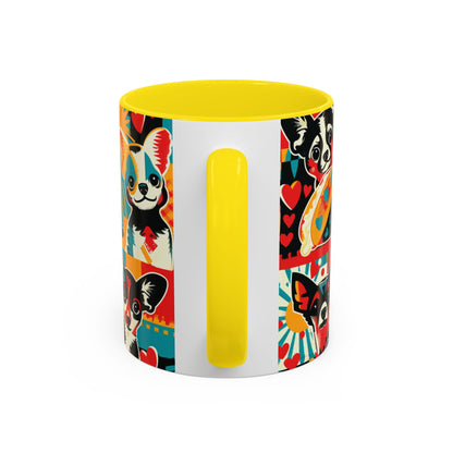 Viva Chihuahua Pop Art Mug, Colorful Fiesta Dog Coffee Cup, Fun Mexican Dog Lover Gift