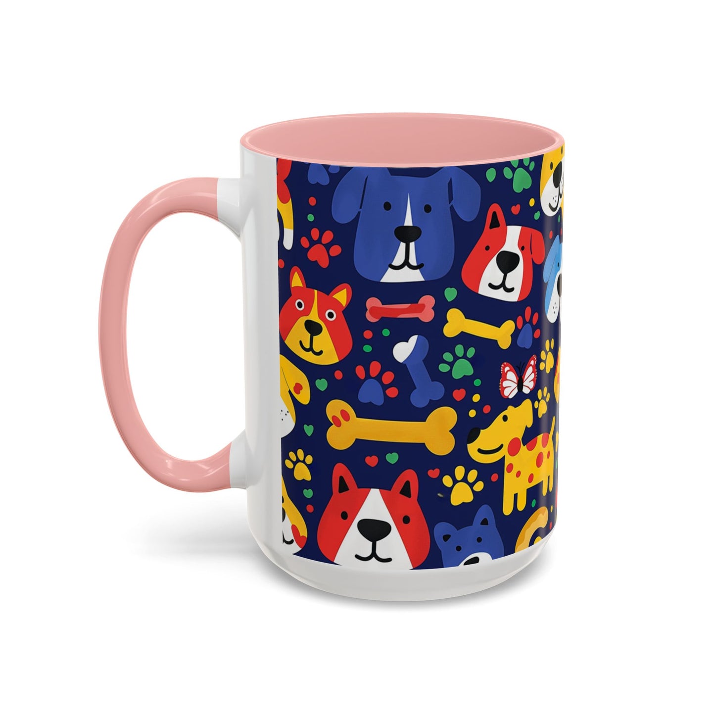 Whimsical Dog-Themed Coffee Mug, Fun Pet Lover Gift, Colorful Animal Cup, Unique Housewarming Present, Dog Owner Accessories