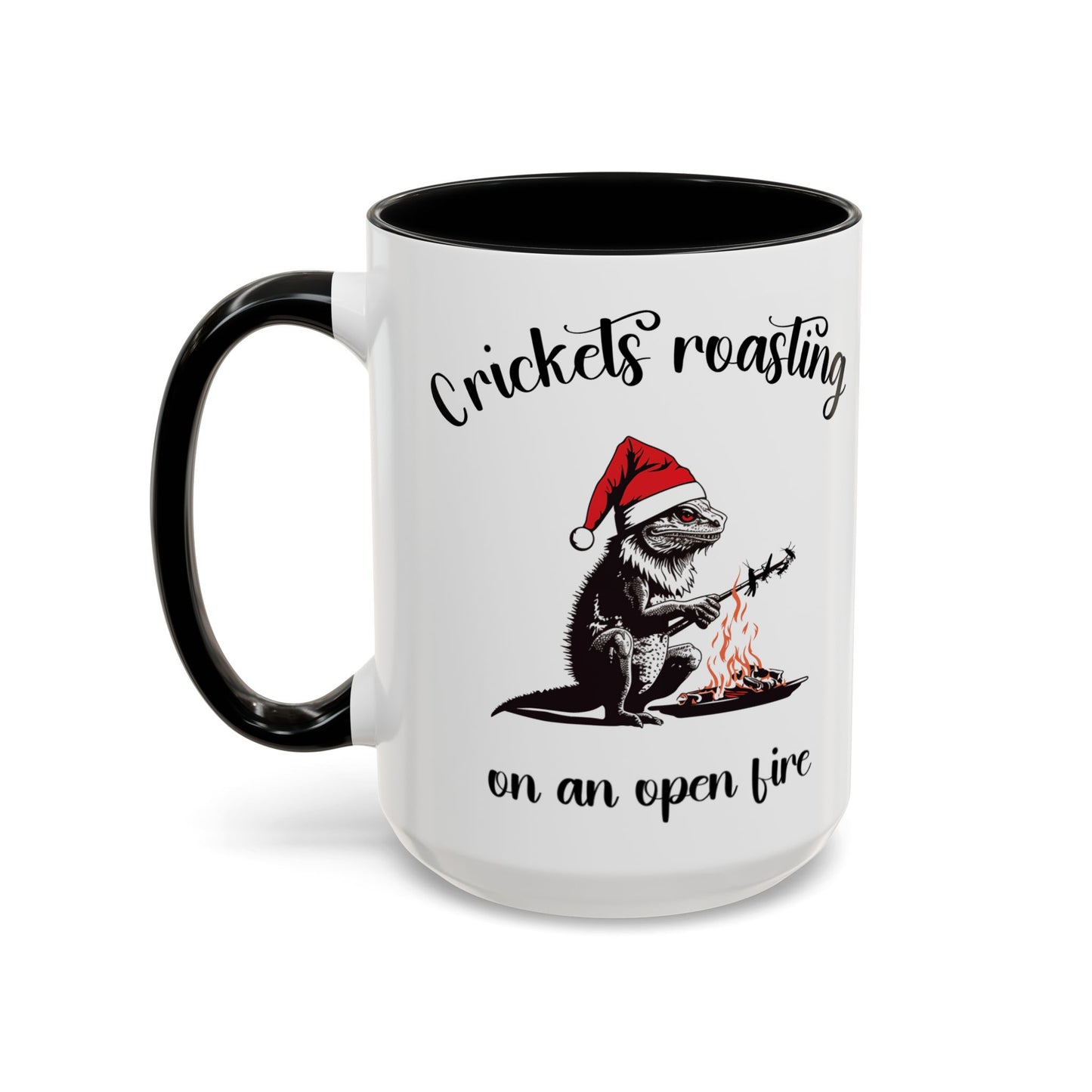 Crickets Roasting Bearded Dragon Christmas Mug Funny Reptile Lover Gift Lizard Holiday Coffee Cup Cute Beardie Pet Present