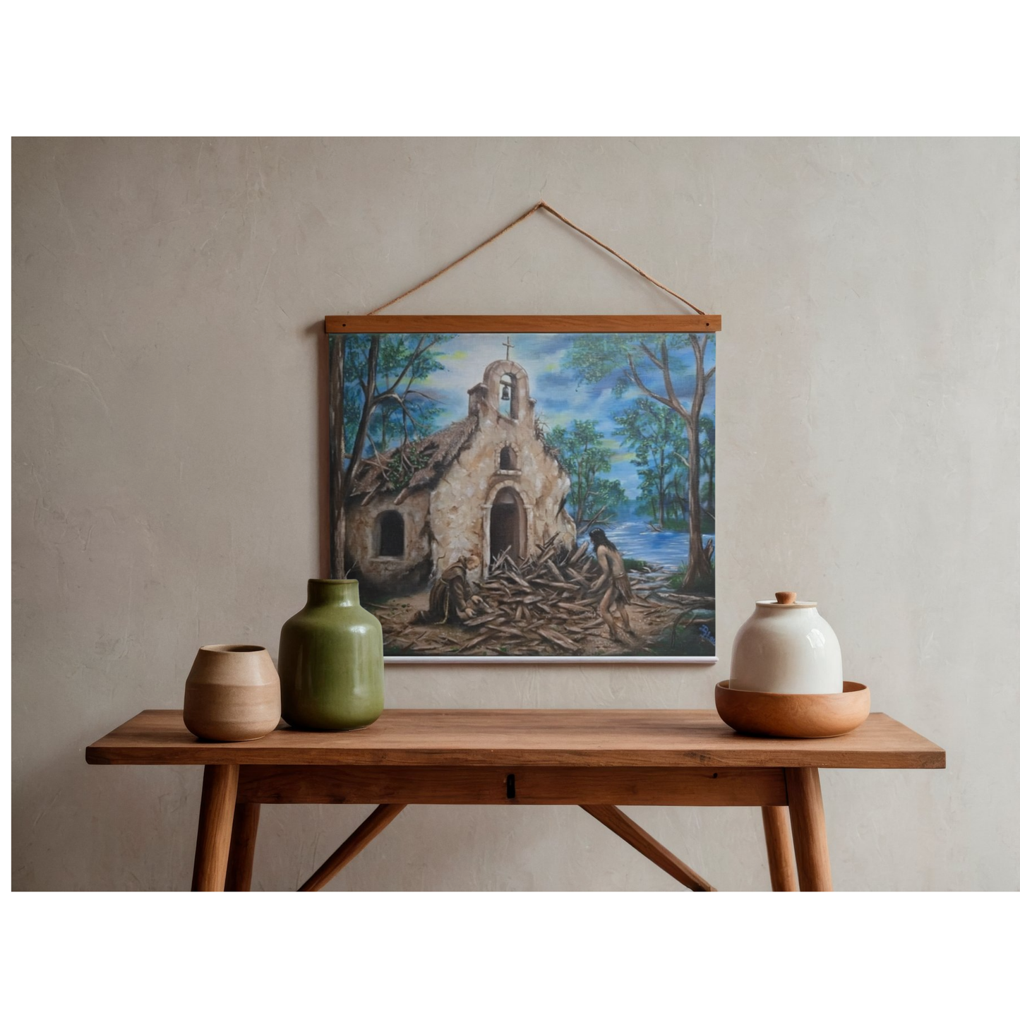 El Orcoquisac After the 1766 Hurricane | Spanish Texas Historical Art Print | Faith & History Wall Décor by Trinity River Editions