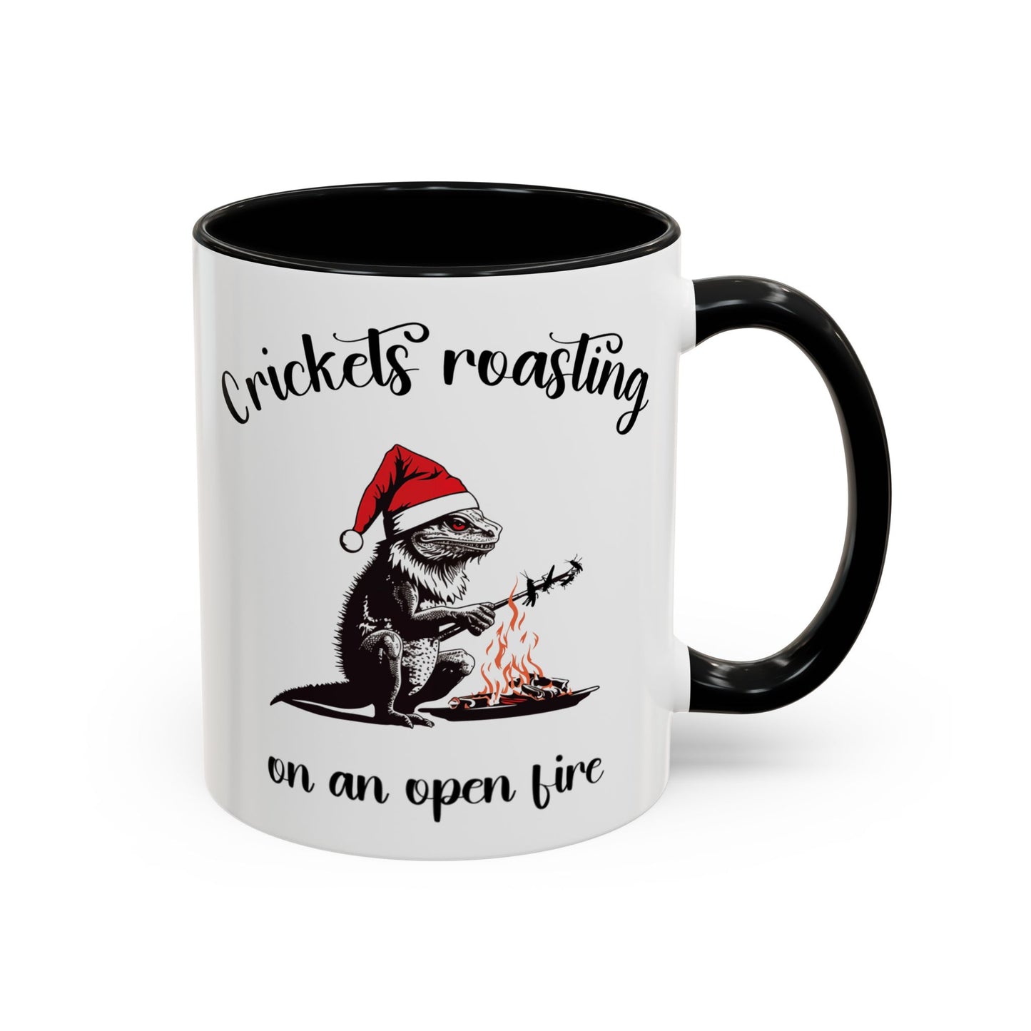 Crickets Roasting Bearded Dragon Christmas Mug Funny Reptile Lover Gift Lizard Holiday Coffee Cup Cute Beardie Pet Present
