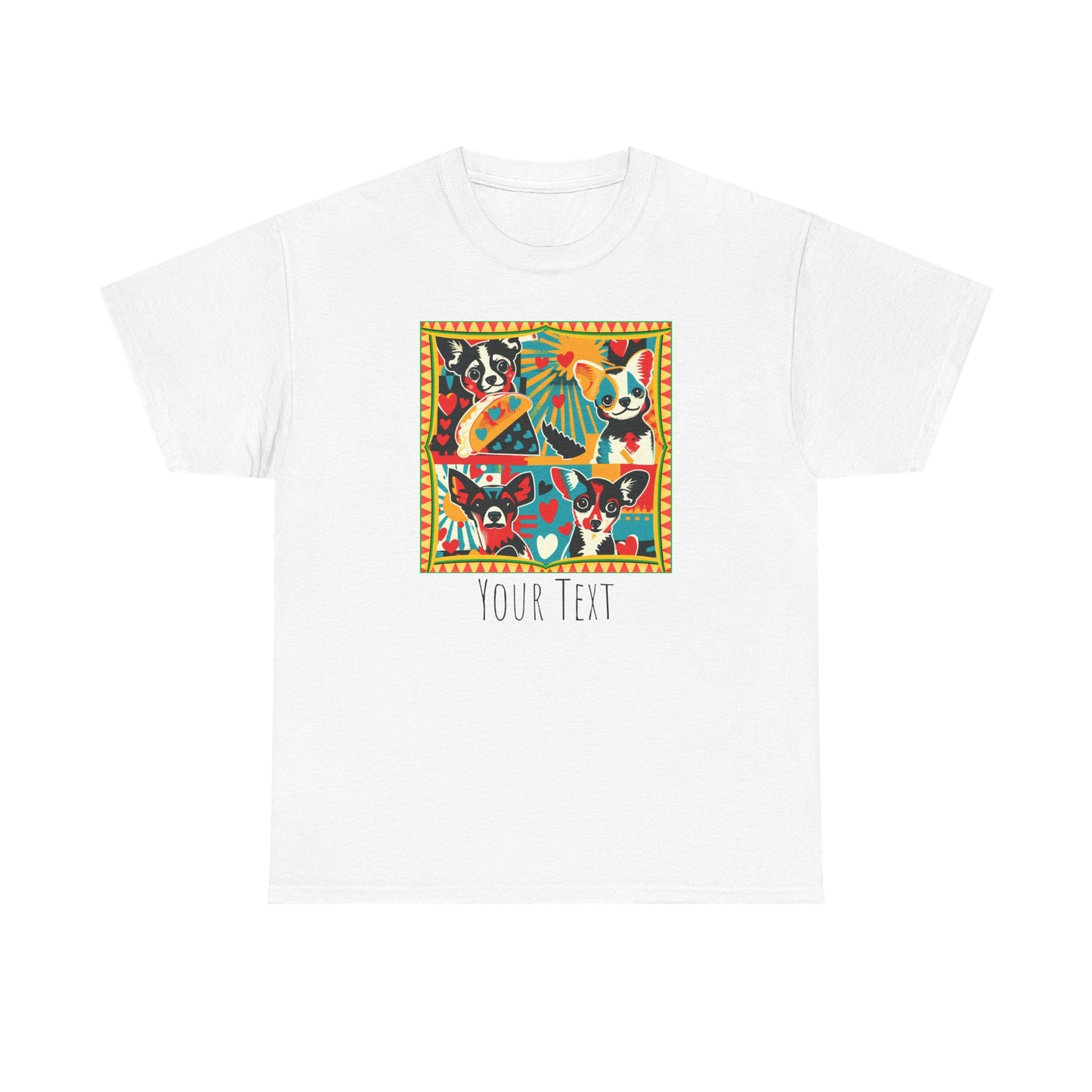 Pop Art Chihuahua T-Shirt Personalize~Colorful Dog Lover Tee, Cute Retro Dog Shirt, Bright Graphic Puppy, Chihuahua Gift for Women & Men