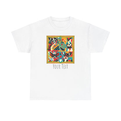 Pop Art Chihuahua T-Shirt Personalize~Colorful Dog Lover Tee, Cute Retro Dog Shirt, Bright Graphic Puppy, Chihuahua Gift for Women & Men