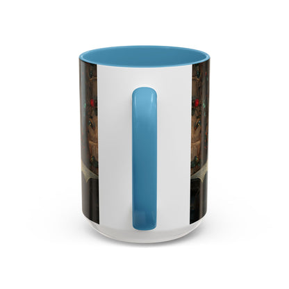 Candlelight Study Mug, Gothic Book and Roses Coffee Cup, Cozy Dark Academia Library Gift, Anniversary, Soft Atmosphere