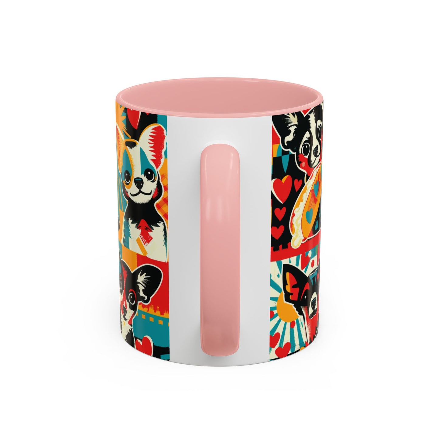 Viva Chihuahua Pop Art Mug, Colorful Fiesta Dog Coffee Cup, Fun Mexican Dog Lover Gift
