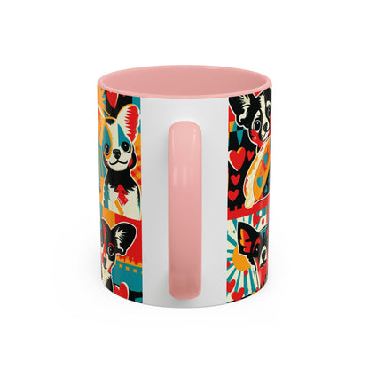 Viva Chihuahua Pop Art Mug, Colorful Fiesta Dog Coffee Cup, Fun Mexican Dog Lover Gift