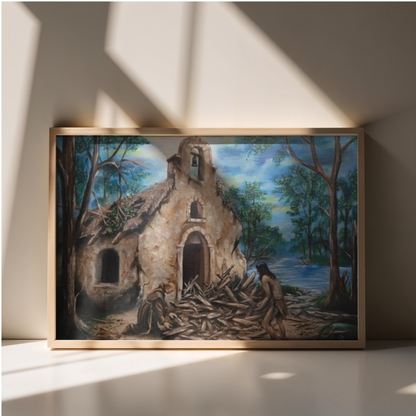 El Orcoquisac After the 1766 Hurricane | Spanish Texas Historical Art Print | Faith & History Wall Décor by Trinity River Editions