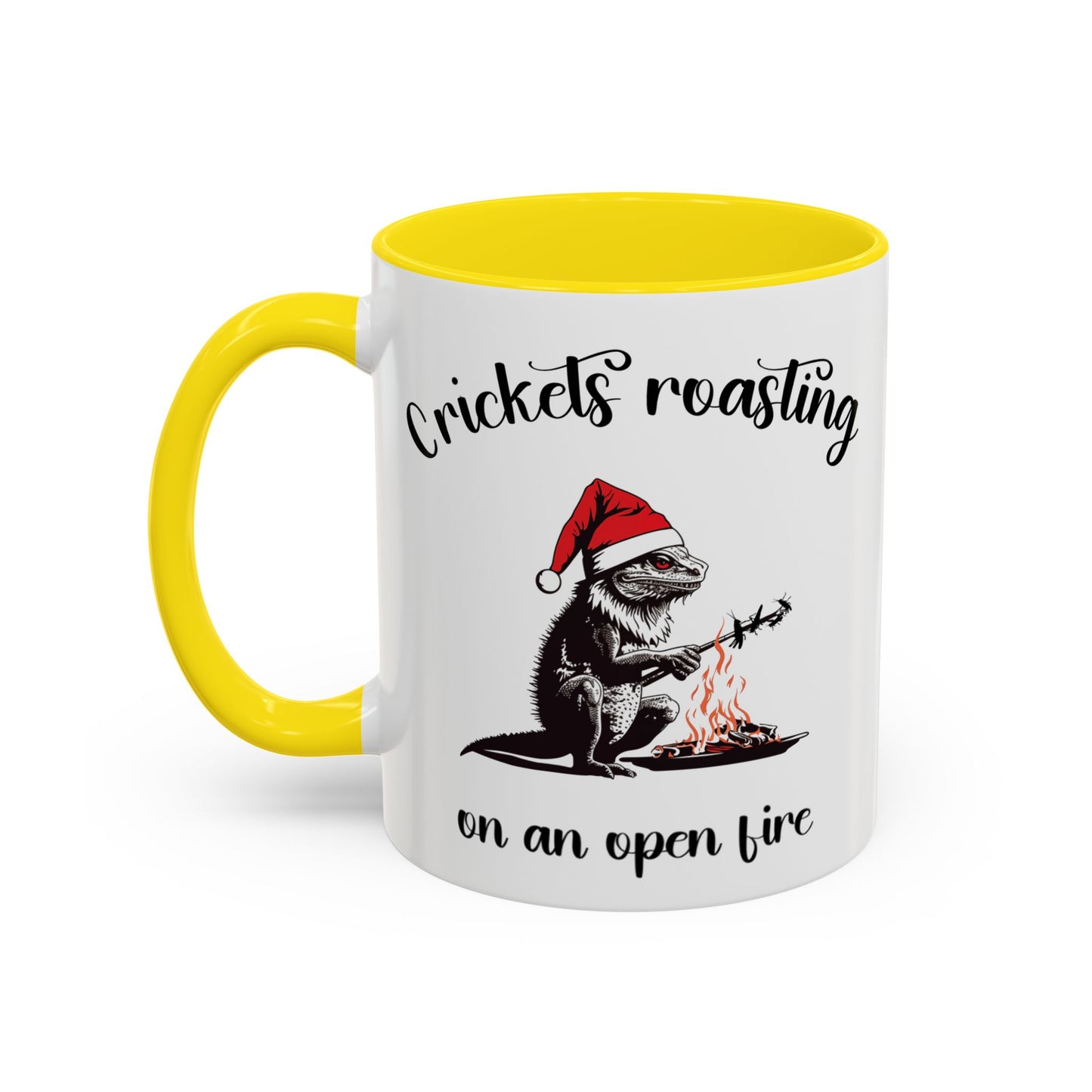 Crickets Roasting Bearded Dragon Christmas Mug Funny Reptile Lover Gift Lizard Holiday Coffee Cup Cute Beardie Pet Present