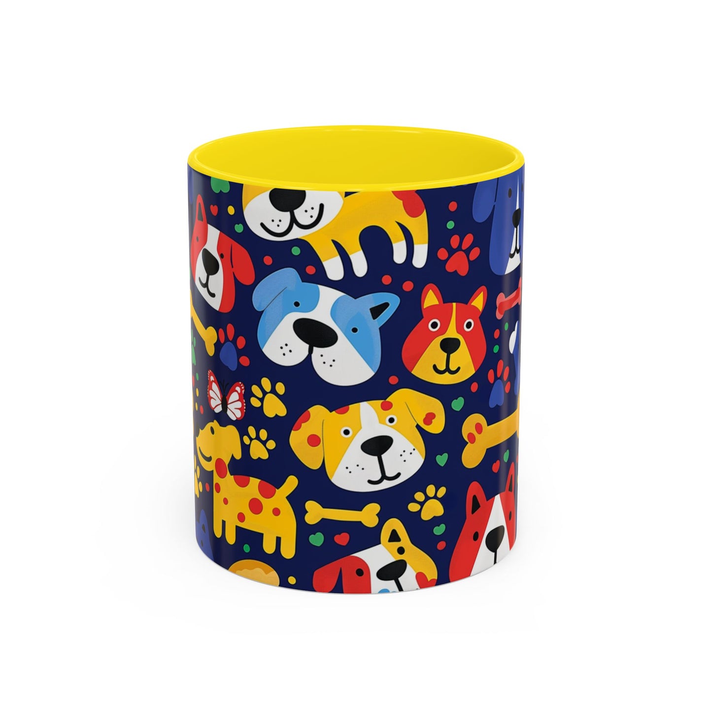 Whimsical Dog-Themed Coffee Mug, Fun Pet Lover Gift, Colorful Animal Cup, Unique Housewarming Present, Dog Owner Accessories