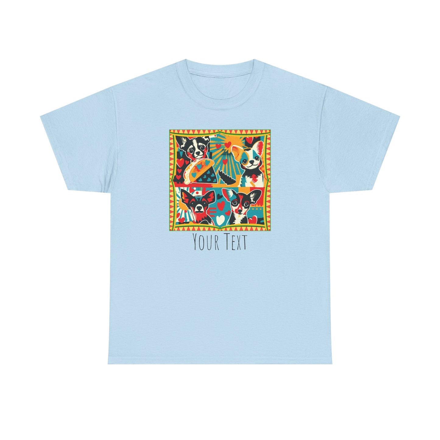 Pop Art Chihuahua T-Shirt Personalize~Colorful Dog Lover Tee, Cute Retro Dog Shirt, Bright Graphic Puppy, Chihuahua Gift for Women & Men