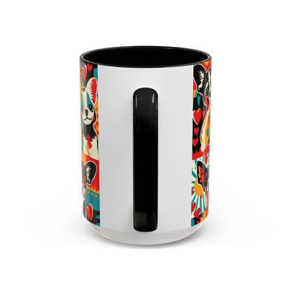 Viva Chihuahua Pop Art Mug, Colorful Fiesta Dog Coffee Cup, Fun Mexican Dog Lover Gift
