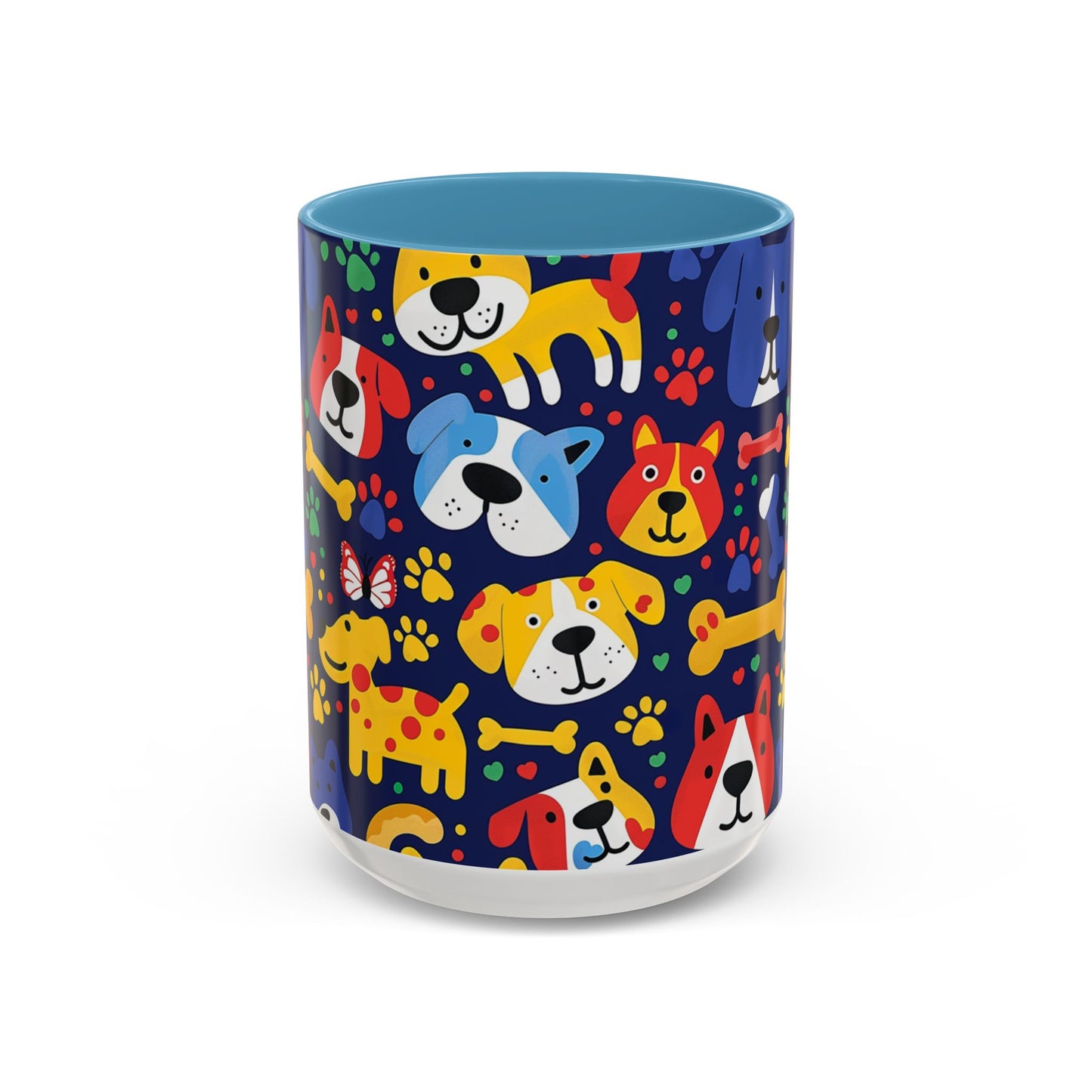 Whimsical Dog-Themed Coffee Mug, Fun Pet Lover Gift, Colorful Animal Cup, Unique Housewarming Present, Dog Owner Accessories