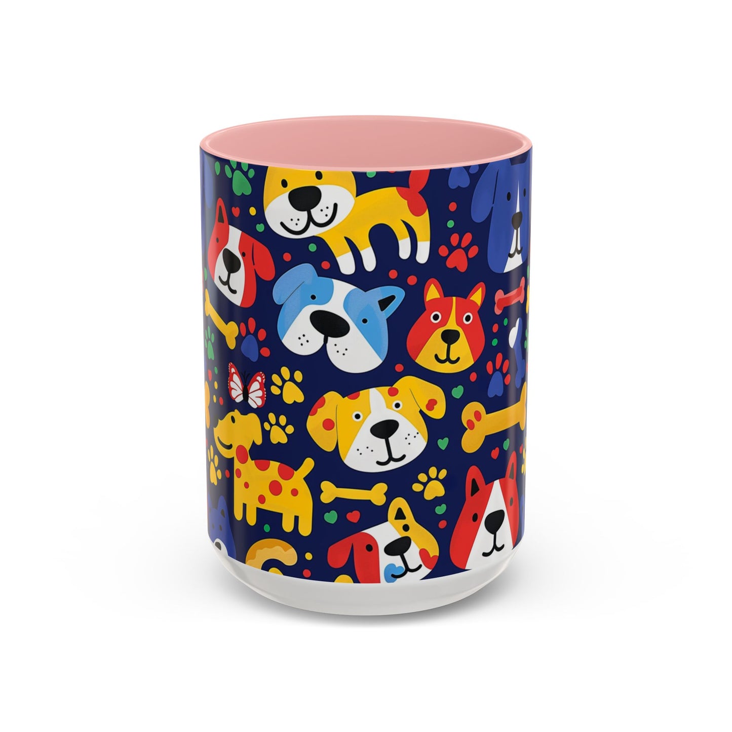 Whimsical Dog-Themed Coffee Mug, Fun Pet Lover Gift, Colorful Animal Cup, Unique Housewarming Present, Dog Owner Accessories
