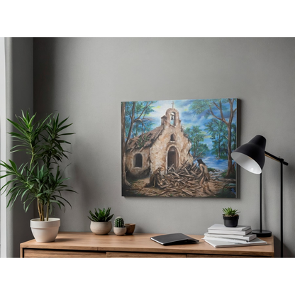 El Orcoquisac After the 1766 Hurricane | Spanish Texas Historical Art Print | Faith & History Wall Décor by Trinity River Editions