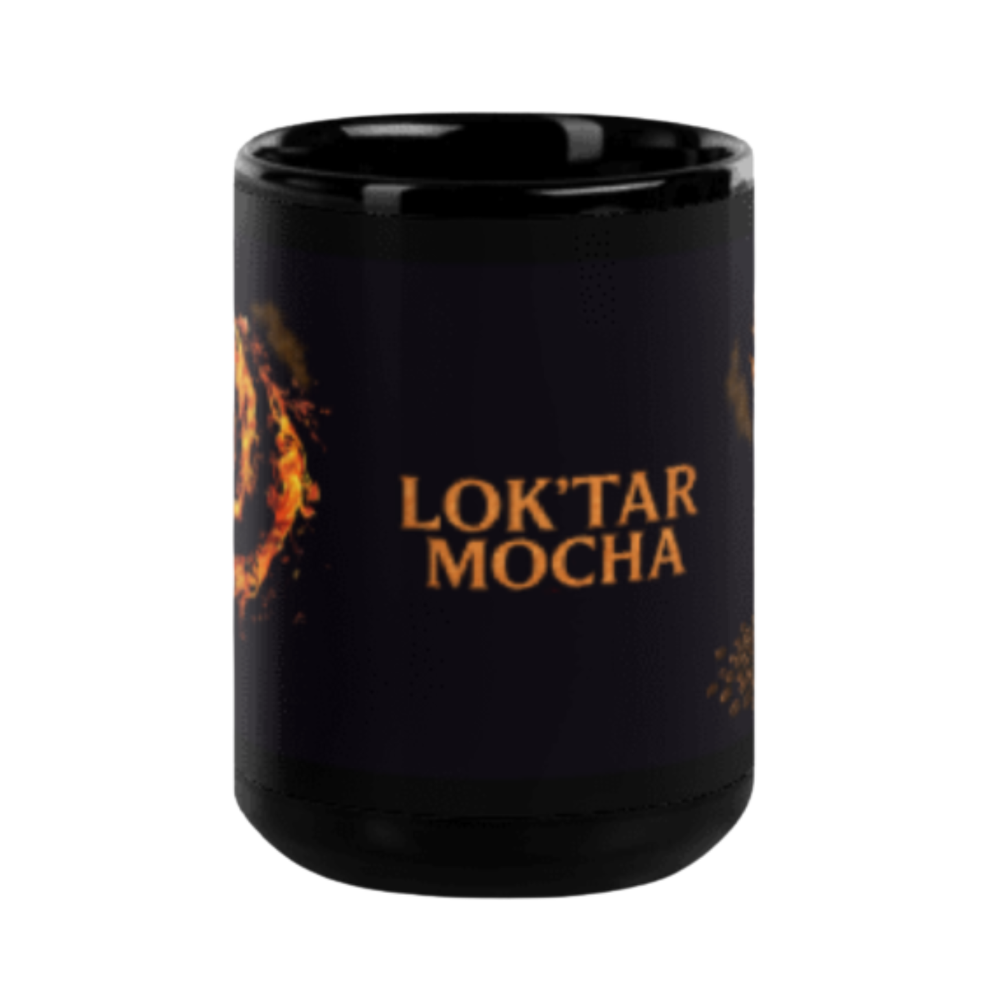 Lok’tar Mocha Mug – Horde Coffee Cup, Fiery Gaming Art, Coffee Gift, Gamer Café Mug, Geeky Mocha Lover Gift