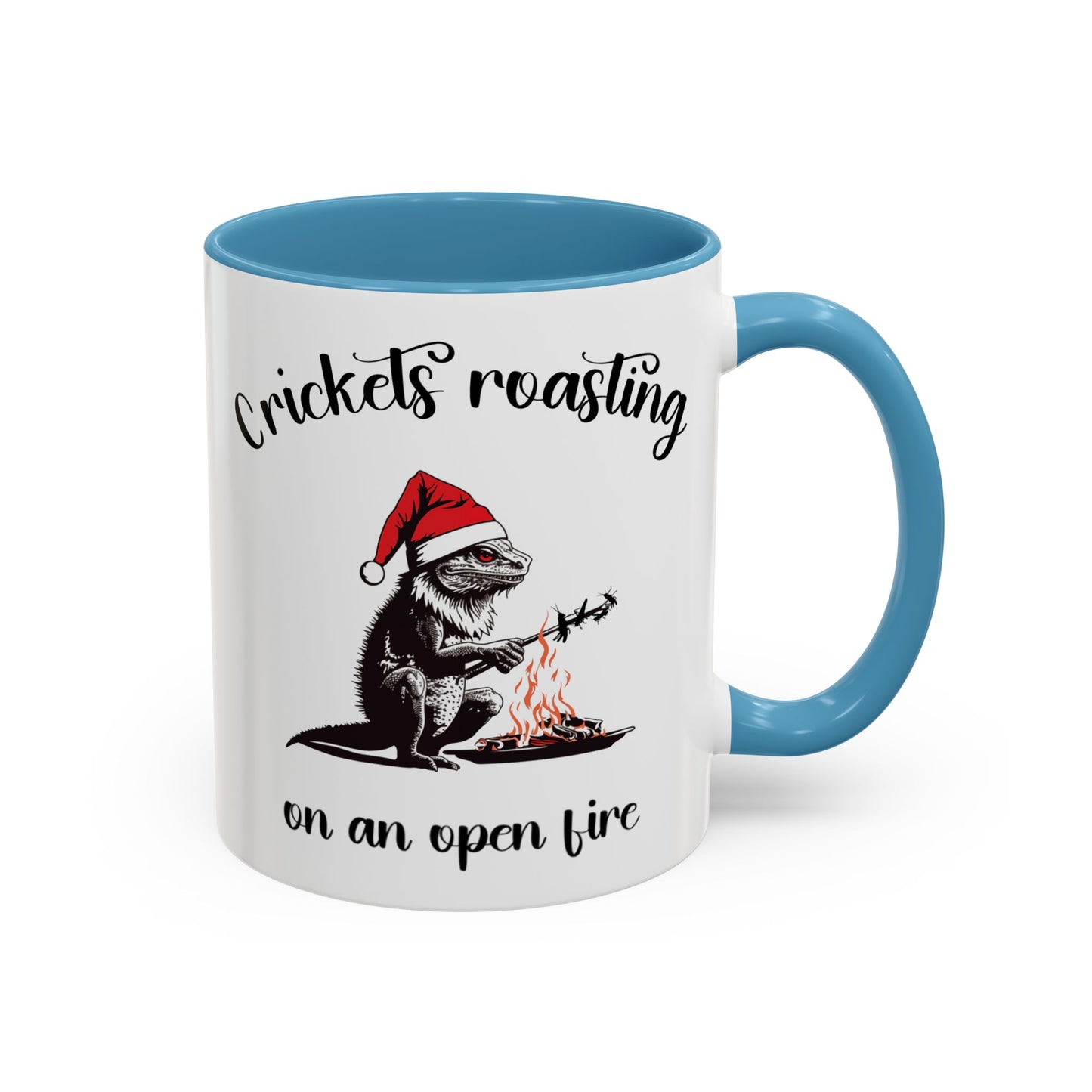 Crickets Roasting Bearded Dragon Christmas Mug Funny Reptile Lover Gift Lizard Holiday Coffee Cup Cute Beardie Pet Present