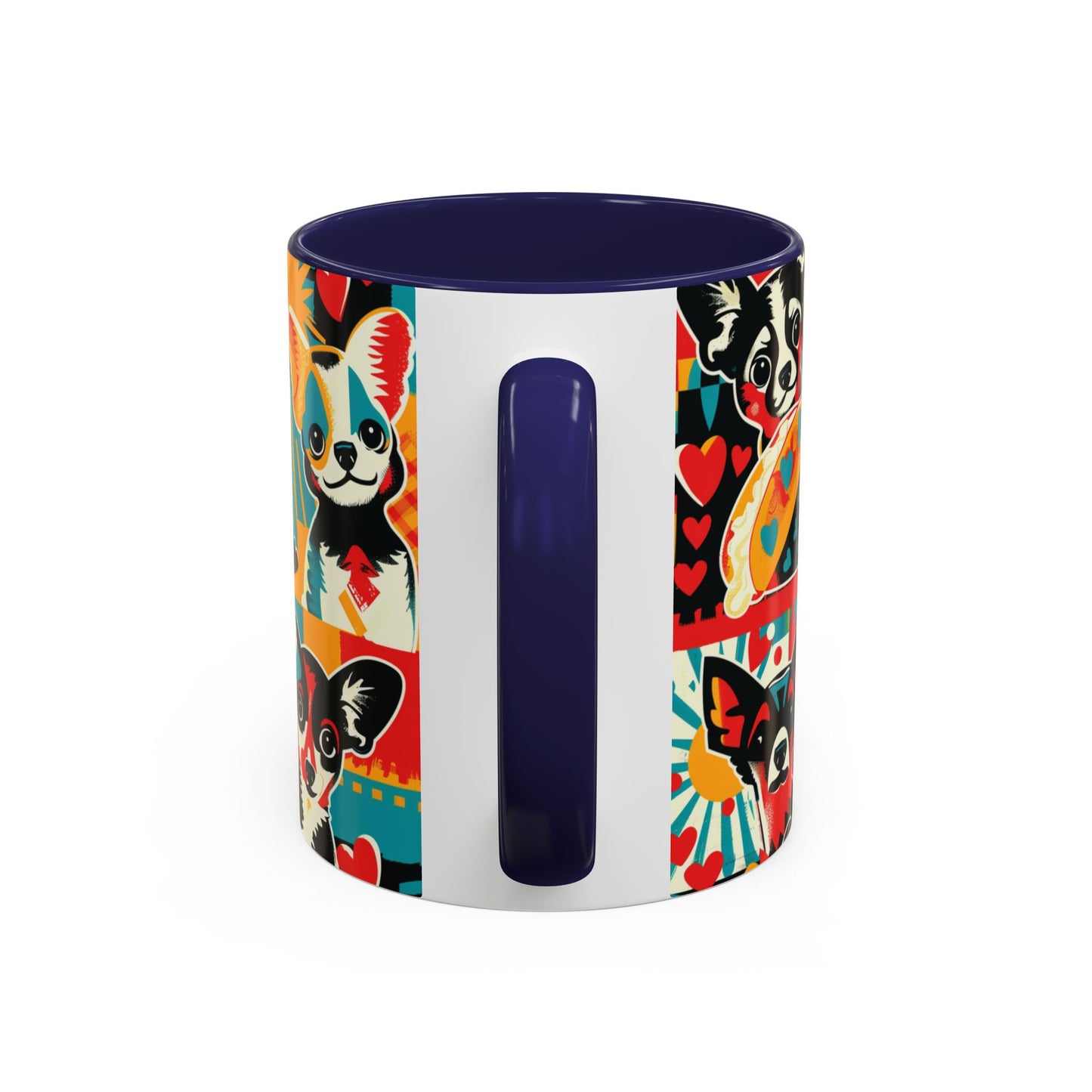 Viva Chihuahua Pop Art Mug, Colorful Fiesta Dog Coffee Cup, Fun Mexican Dog Lover Gift