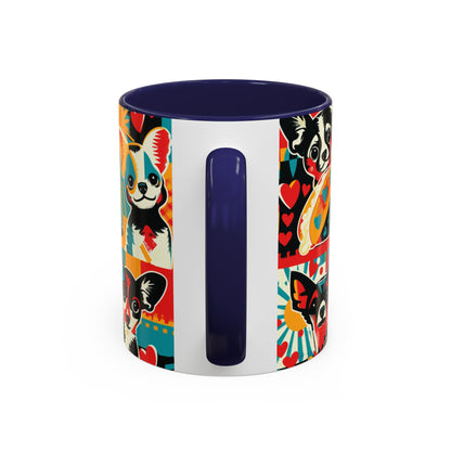 Viva Chihuahua Pop Art Mug, Colorful Fiesta Dog Coffee Cup, Fun Mexican Dog Lover Gift