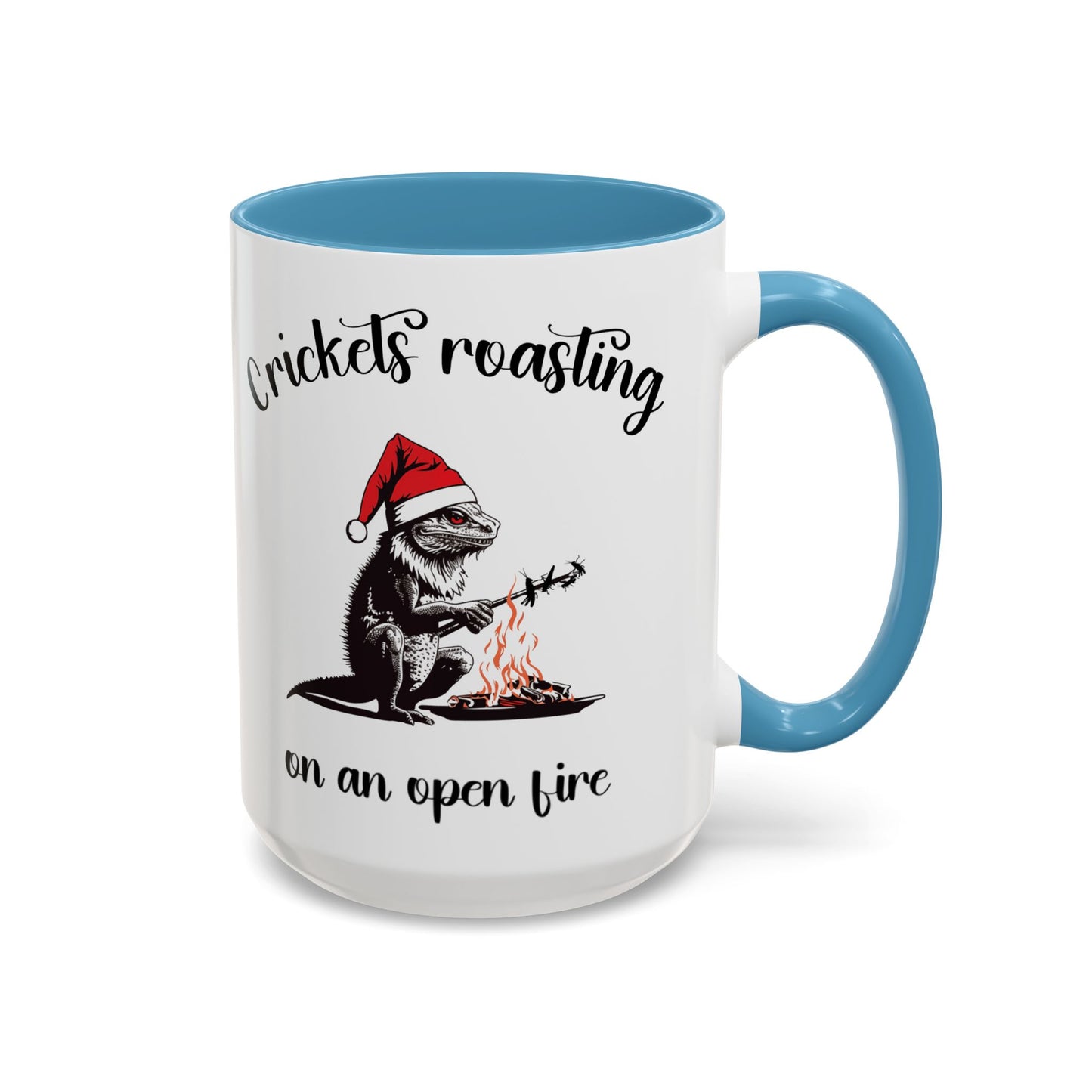 Crickets Roasting Bearded Dragon Christmas Mug Funny Reptile Lover Gift Lizard Holiday Coffee Cup Cute Beardie Pet Present