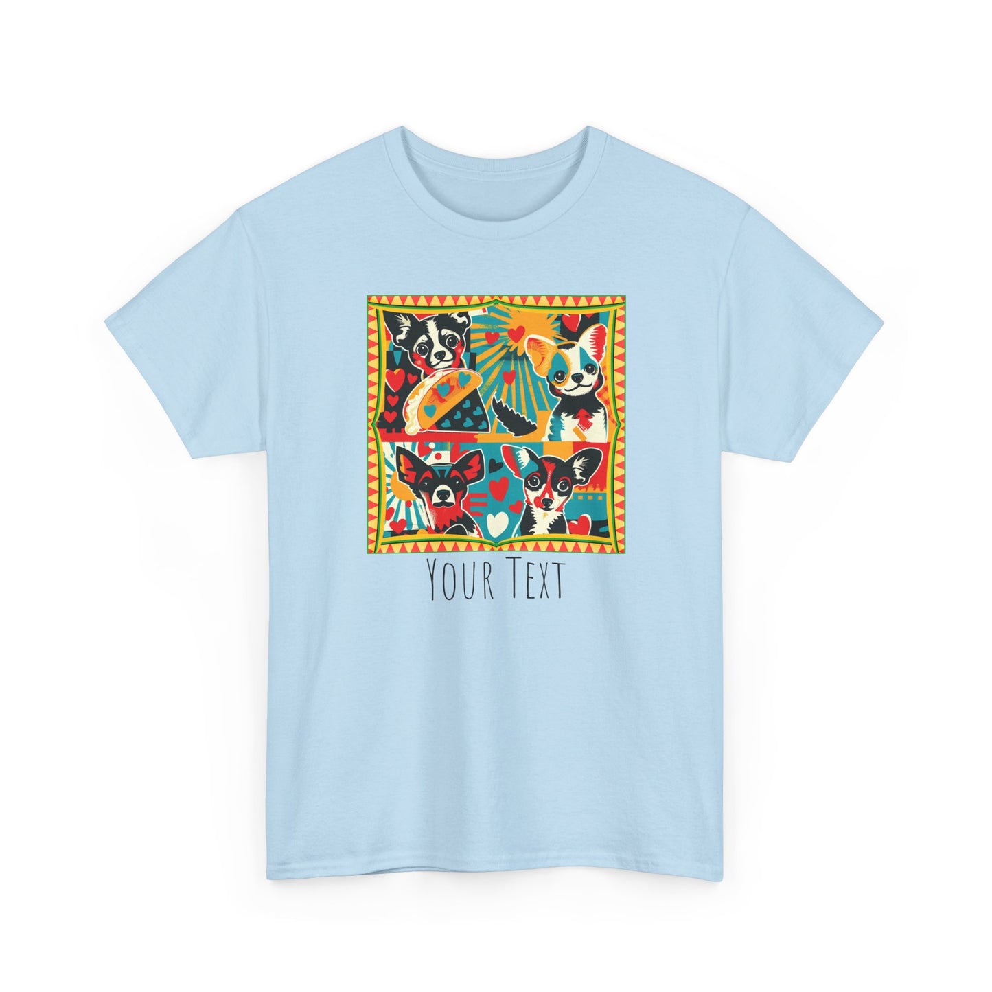 Pop Art Chihuahua T-Shirt Personalize~Colorful Dog Lover Tee, Cute Retro Dog Shirt, Bright Graphic Puppy, Chihuahua Gift for Women & Men