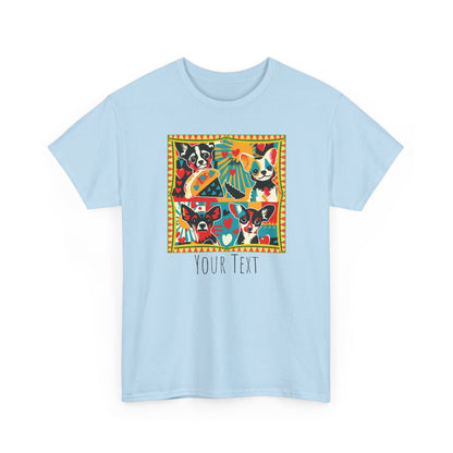 Pop Art Chihuahua T-Shirt Personalize~Colorful Dog Lover Tee, Cute Retro Dog Shirt, Bright Graphic Puppy, Chihuahua Gift for Women & Men