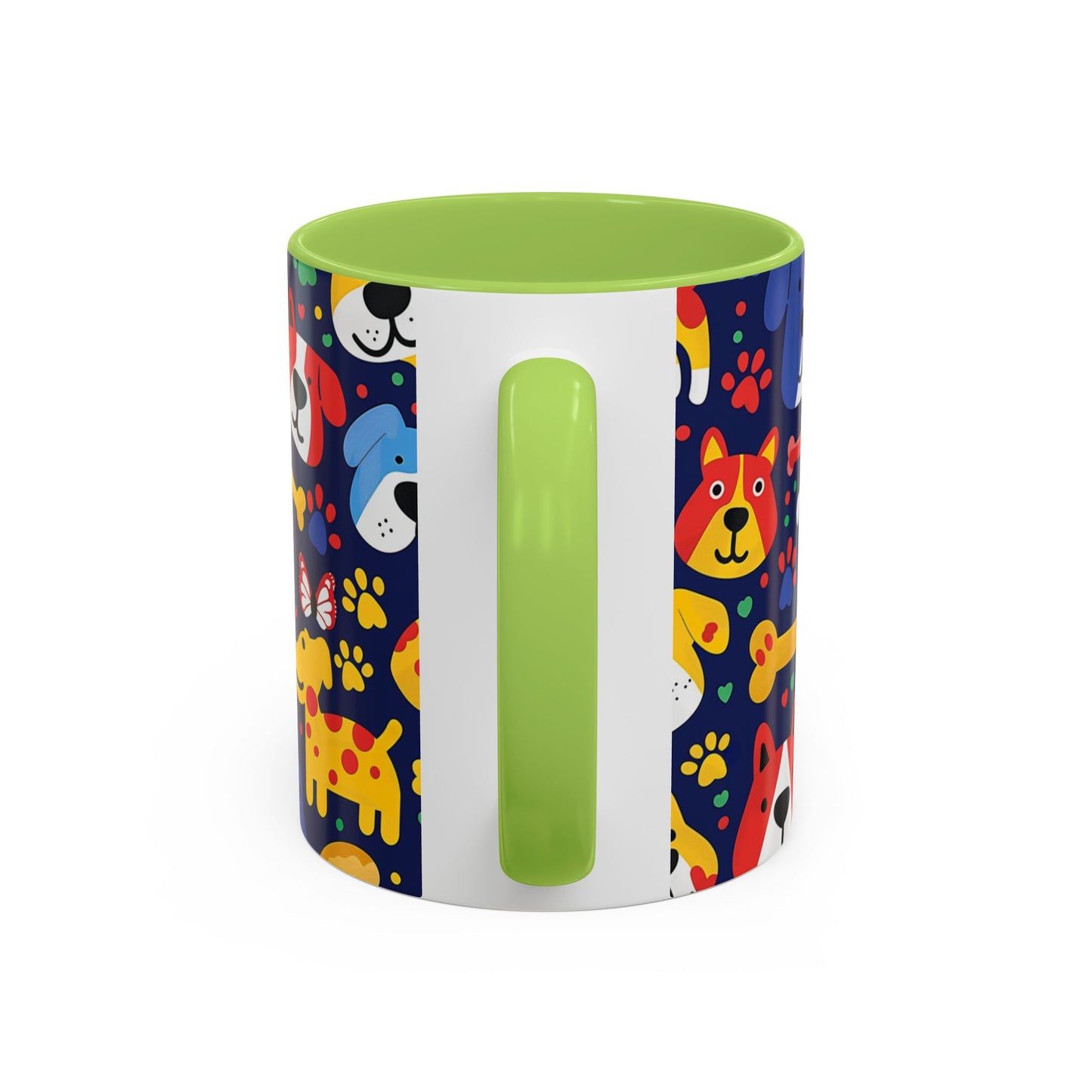 Whimsical Dog-Themed Coffee Mug, Fun Pet Lover Gift, Colorful Animal Cup, Unique Housewarming Present, Dog Owner Accessories