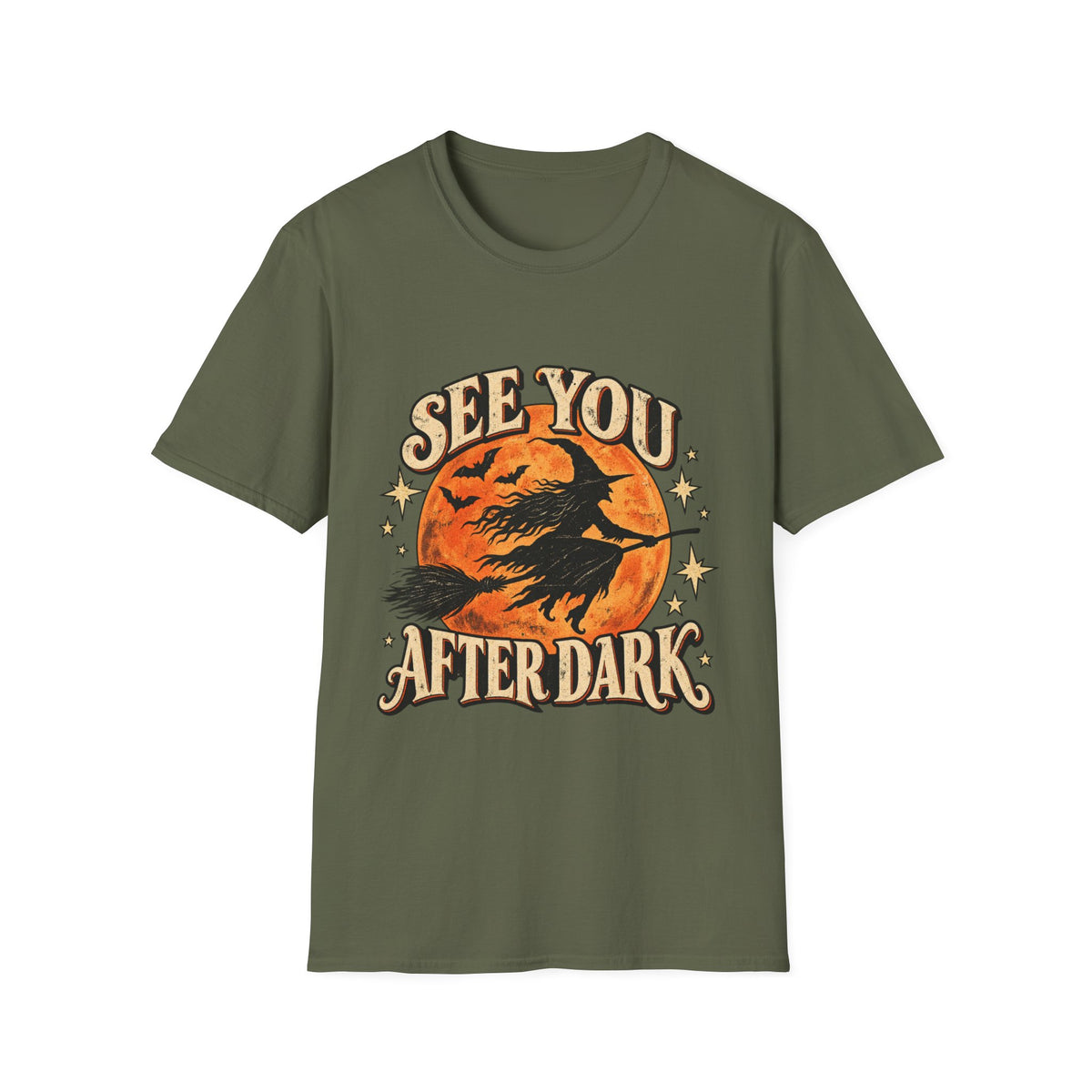 See You After Dark Witch Halloween Shirt, Vintage Halloween T-Shirt, Retro Witch Moon Spooky Season Tee