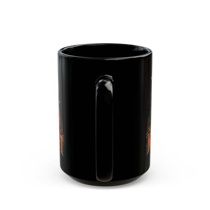 Night Shift black cat pumpkin mug | Halloween coffee mug