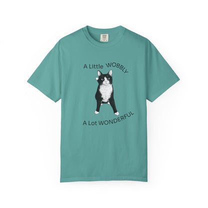 A Little Wobbly A Lot Wonderful Shirt - Cerebellar Hypoplasia Cat T-Shirt - Hopper Cat Tee