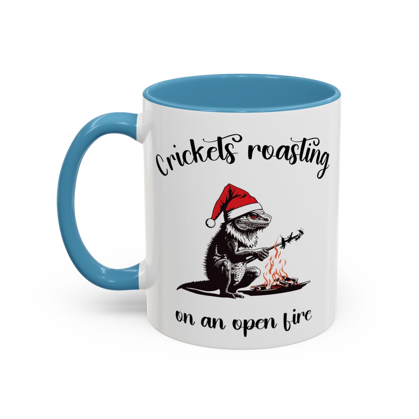 Crickets Roasting Bearded Dragon Christmas Mug Funny Reptile Lover Gift Lizard Holiday Coffee Cup Cute Beardie Pet Present