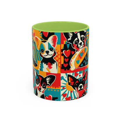 Viva Chihuahua Pop Art Mug, Colorful Fiesta Dog Coffee Cup, Fun Mexican Dog Lover Gift