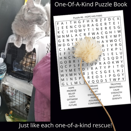 Cat Rescue Word Search Large Print Puzzles: Relaxing Word Search Puzzles With Heartwarming Photos & Stories Celebrating Cat Rescuers and Second Chances