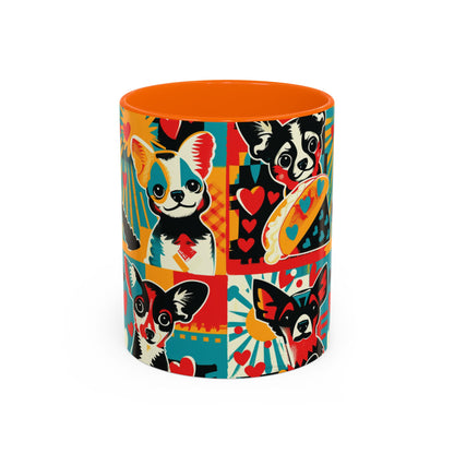 Viva Chihuahua Pop Art Mug, Colorful Fiesta Dog Coffee Cup, Fun Mexican Dog Lover Gift