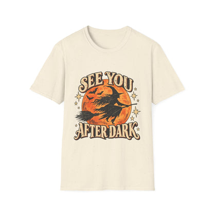 See You After Dark Witch Halloween Shirt, Vintage Halloween T-Shirt, Retro Witch Moon Spooky Season Tee