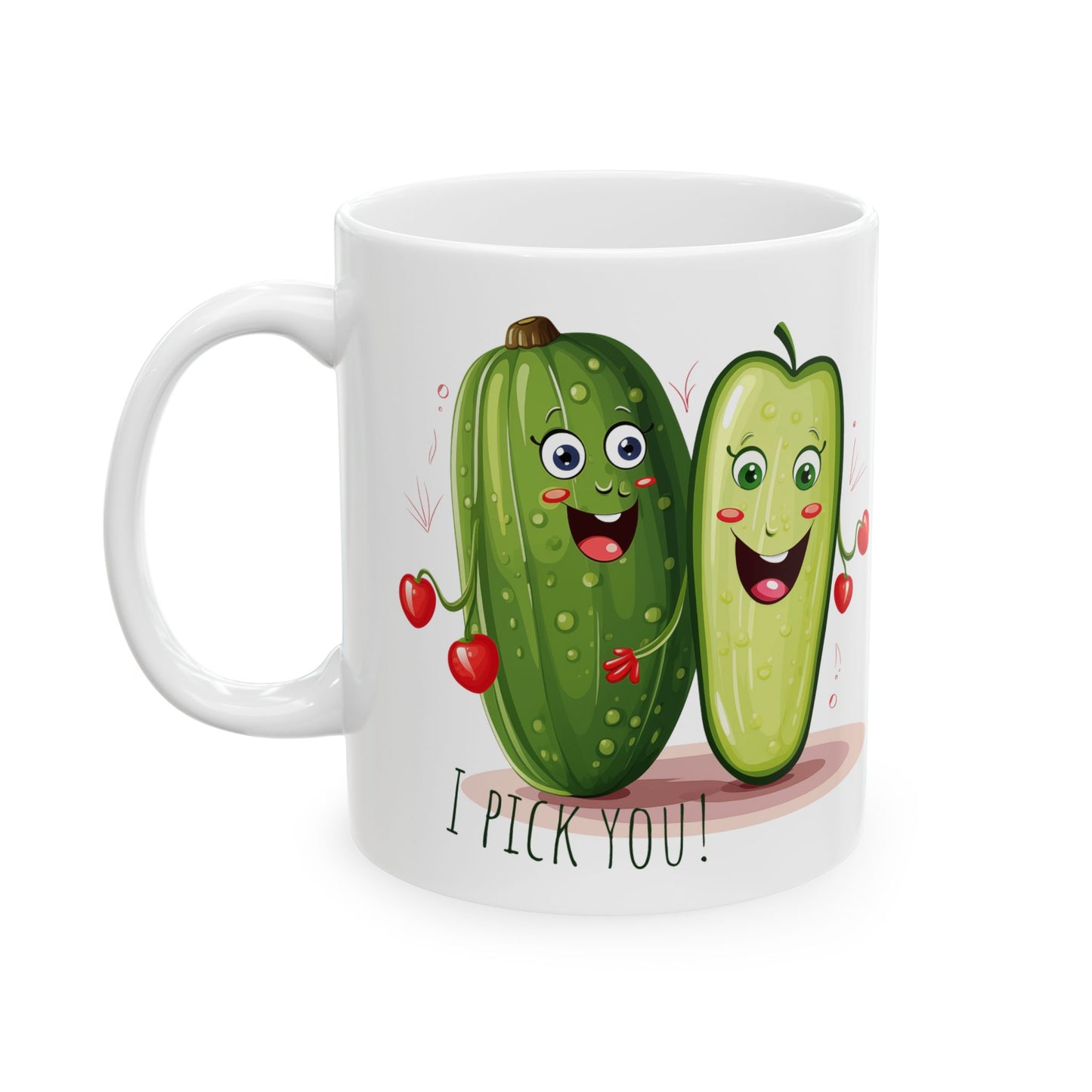 I Pick You Mug – Cute Pickle Valentine Gift – Funny Pun Coffee Cup