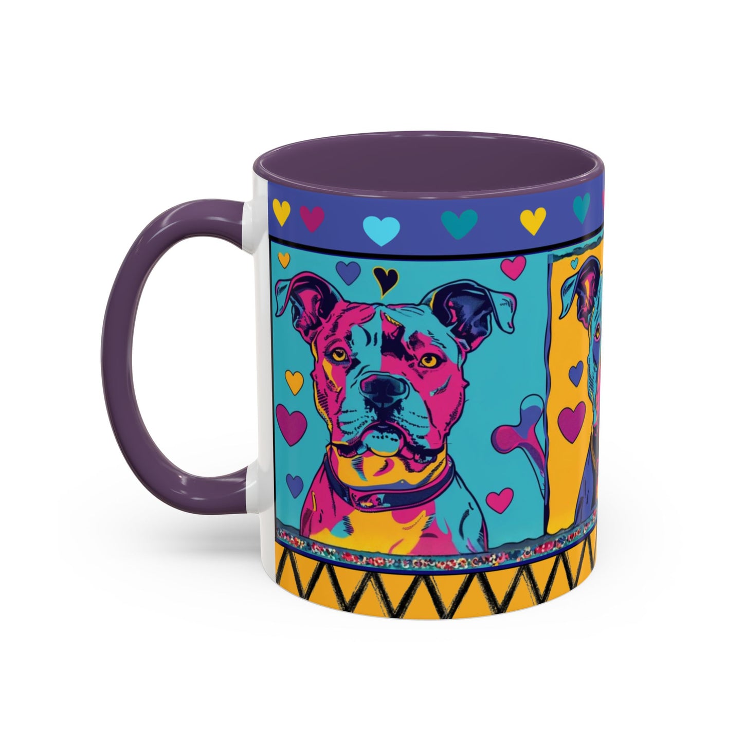 Colorful Pit Bull Pop Art Mug | Dog Lover Gift | Accent Coffee Mug 11oz 15oz