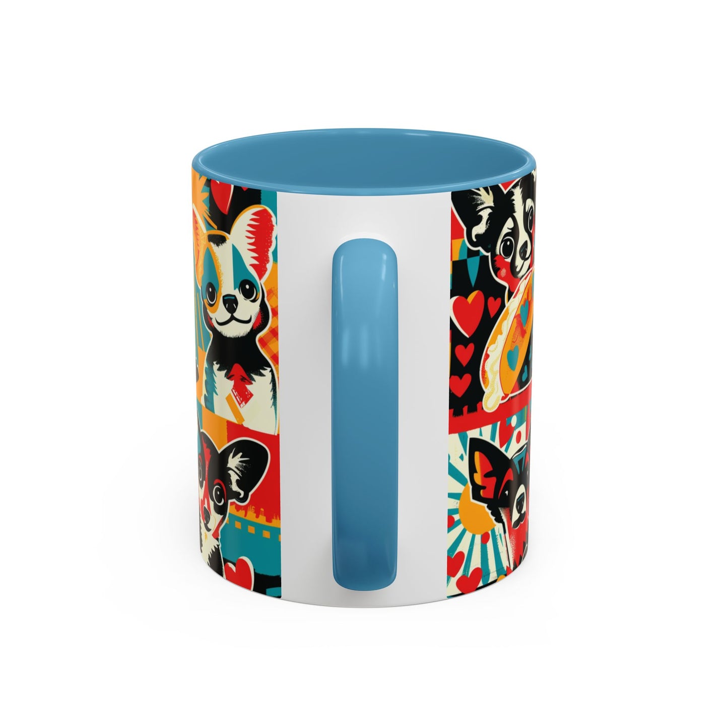 Viva Chihuahua Pop Art Mug, Colorful Fiesta Dog Coffee Cup, Fun Mexican Dog Lover Gift