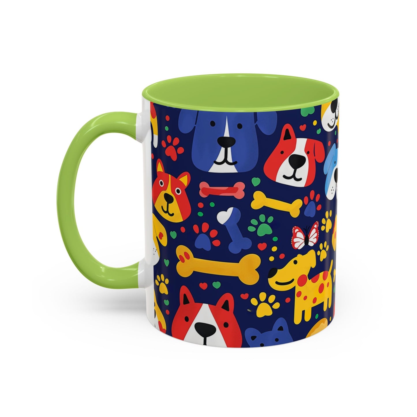 Whimsical Dog-Themed Coffee Mug, Fun Pet Lover Gift, Colorful Animal Cup, Unique Housewarming Present, Dog Owner Accessories