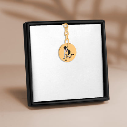 Pou Coin Keychain – Dog Lover Keepsake – Gold Pet Portrait Keychain – Pou Collection