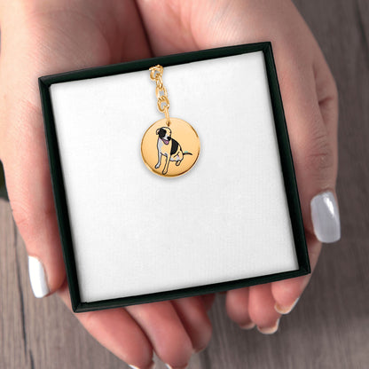 Pou Coin Keychain – Dog Lover Keepsake – Gold Pet Portrait Keychain – Pou Collection