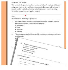Erikson's Theory of Psychosocial Development Study Guide | Psychology Exam Prep & Scenario Practice