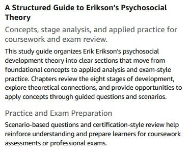 Erikson's Theory of Psychosocial Development Study Guide | Psychology Exam Prep & Scenario Practice